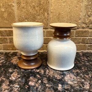 Vintage Denby Studio Langley Stoneware Goblets Set of 2